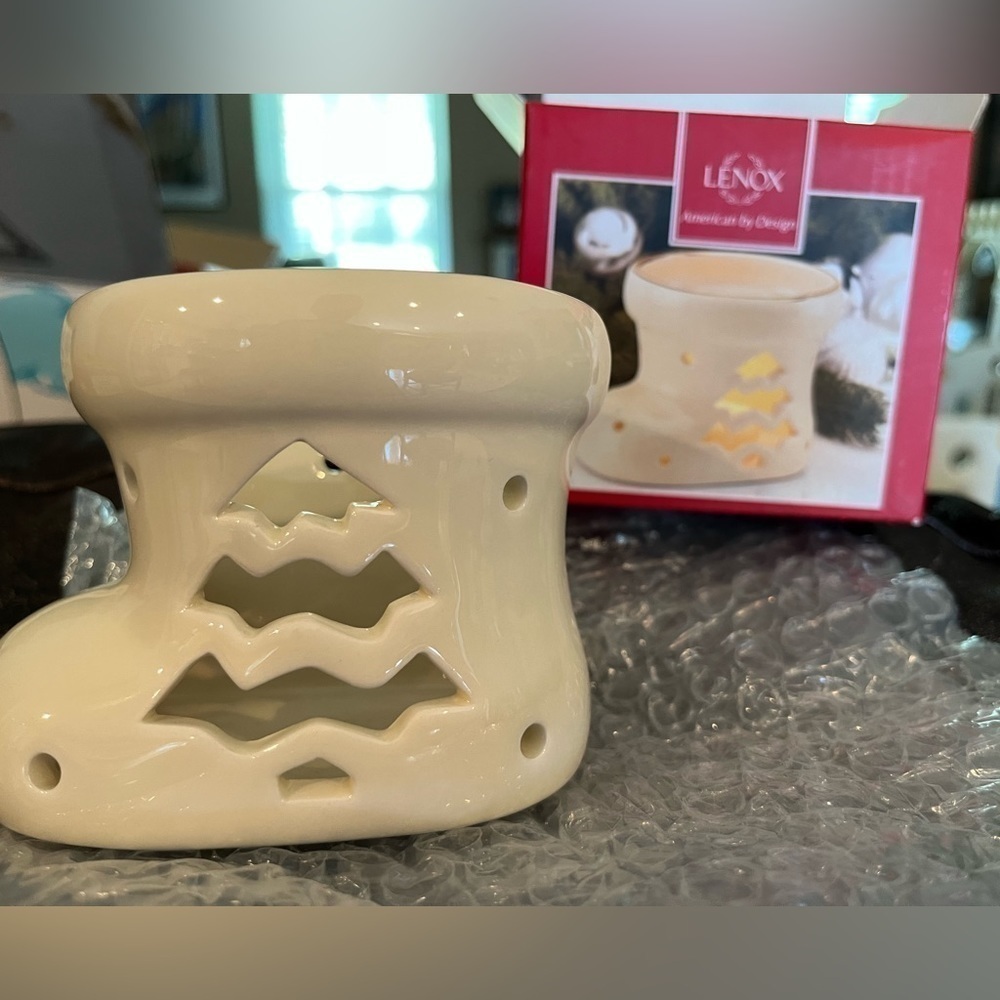 Lenox Stocking Tea Light Votive NEW IN BOX